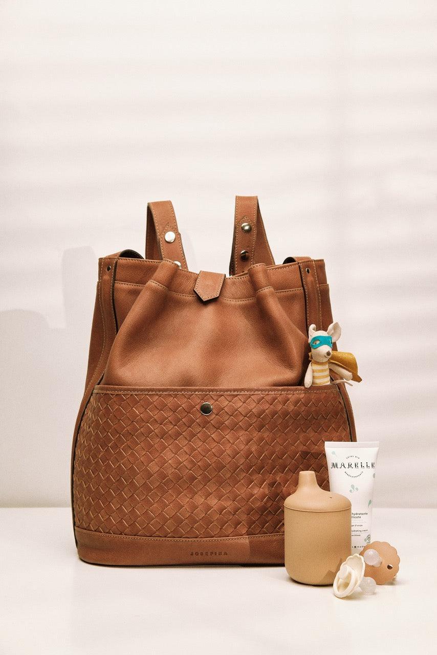 JOSEFINA BACKPACK BROWN Braided - Image 3