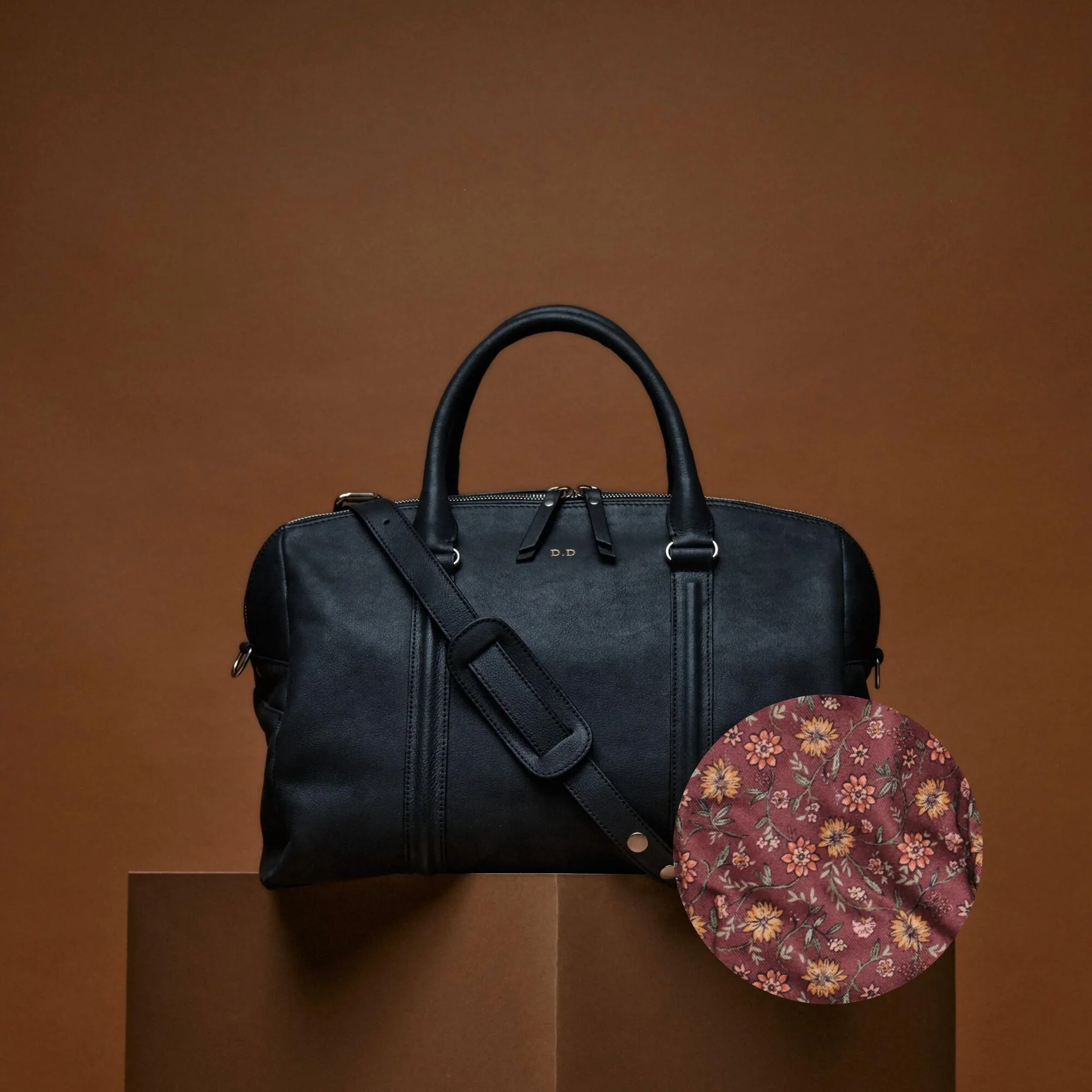 JOSEFINA LARGE BLACK - FLEUR D'AUBERGINE