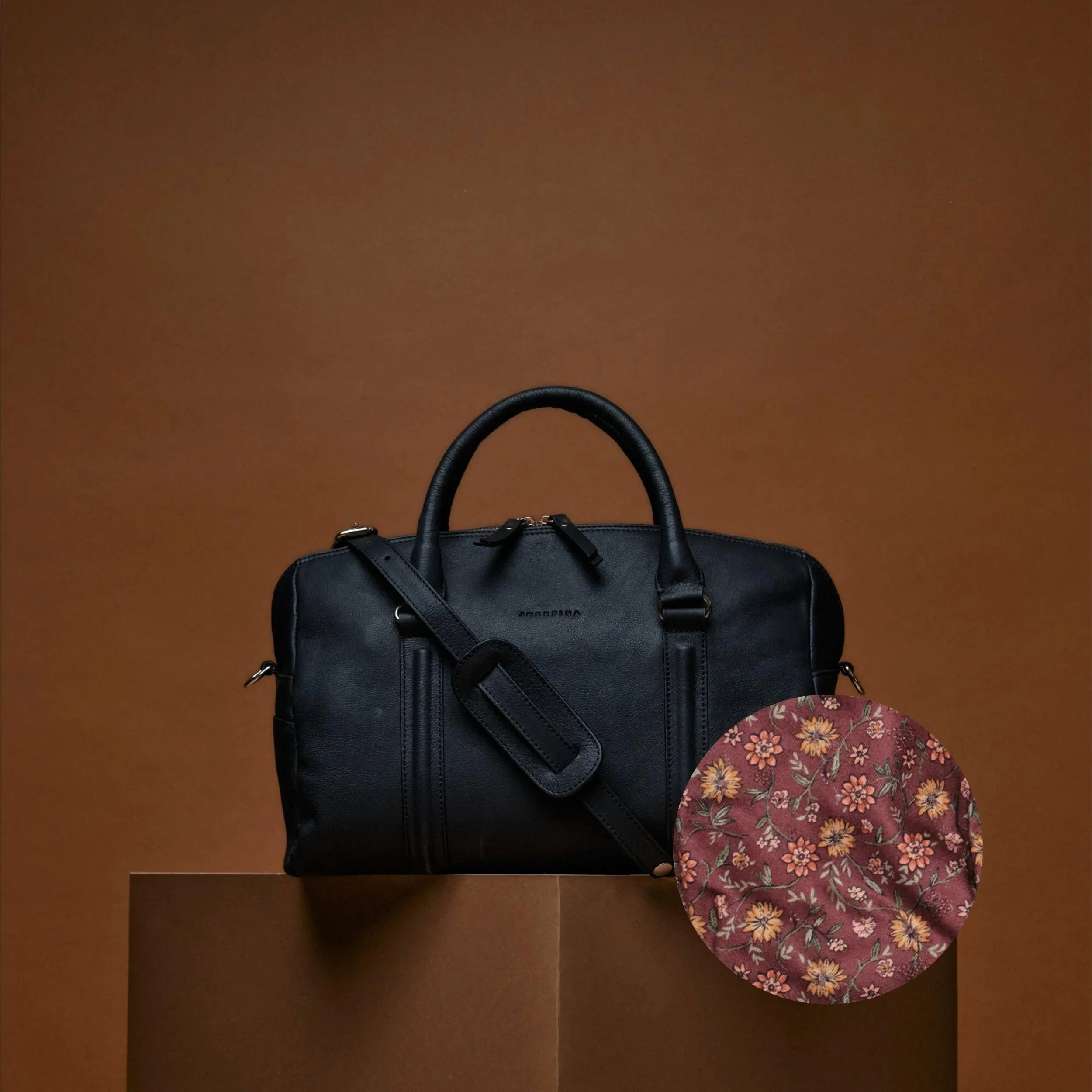 JOSEFINA MEDIUM BLACK - FLEUR D'AUBERGINE
