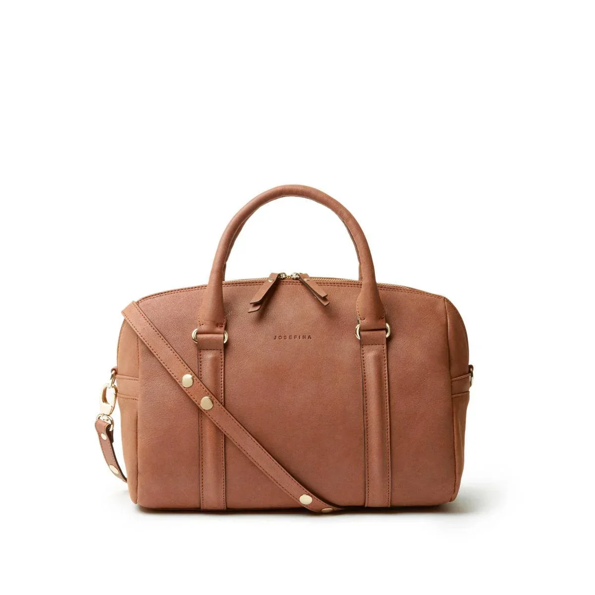 JOSEFINA MEDIUM BROWN POLKA POUCH - Image 3